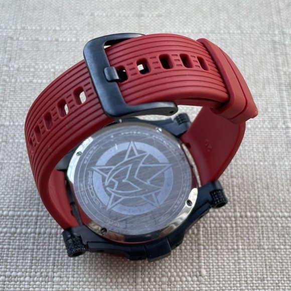 Meister Prodigy Men Wristwatch Multifunctional Quartz Analog Watch Red/Black - Picture 12 of 12